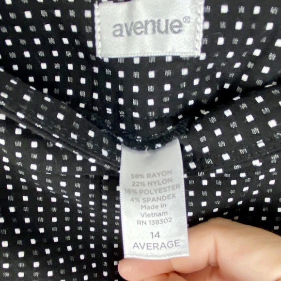 Square Black and White Hook & Bar Polka Dot Ankle Pant Size 14 Career Work - Picture 7 of 10